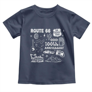 Route Highway 66 100th Anniversary Toddler T Shirt The Mother Road Centennial TS12 Navy Print Your Wear