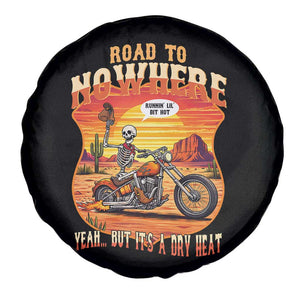 Funny Route Highway 66 Biker Skeleton Spare Tire Cover Road To Adventure TS12 Print Your Wear