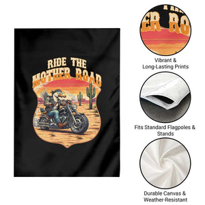 Funny Route Highway 66 Goose Biker Garden Flag Ride The Mother Road TS12 Print Your Wear