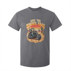 Funny Route Highway 66 Goose Biker T Shirt For Kid Ride The Mother Road TS12 Charcoal Print Your Wear