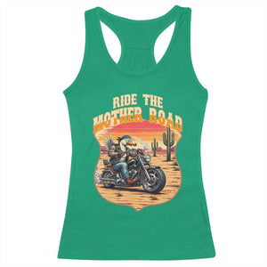Funny Route Highway 66 Goose Biker Racerback Tank Top Ride The Mother Road TS12 Irish Green Print Your Wear