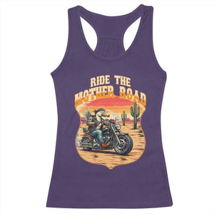 Funny Route Highway 66 Goose Biker Racerback Tank Top Ride The Mother Road TS12 Purple Print Your Wear