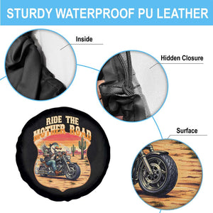 Funny Route Highway 66 Goose Biker Spare Tire Cover Ride The Mother Road TS12 Print Your Wear