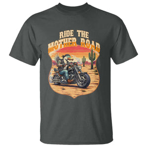 Funny Route Highway 66 Goose Biker T Shirt Ride The Mother Road