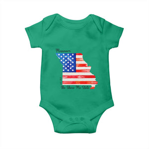 The Show Me State Est 1821 Baby Onesie Proud Missourian Gift TS12 Irish Green Print Your Wear