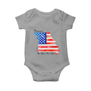The Show Me State Est 1821 Baby Onesie Proud Missourian Gift TS12 Sport Gray Print Your Wear