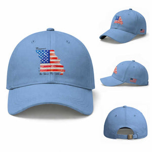 The Show Me State Est 1821 Baseball Cap Proud Missourian Gift TS12 Baseball Cap Universal Fit Light Blue Print Your Wear