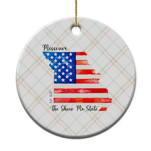 The Show Me State Est 1821 Ceramic Ornament Proud Missourian Gift TS12 1pc Christmas Plaid Print Your Wear