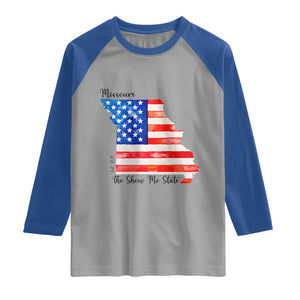 The Show Me State Est 1821 Raglan Shirt Proud Missourian Gift TS12 Sport Gray Royal Print Your Wear