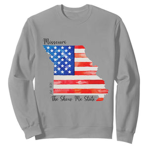 The Show Me State Est 1821 Sweatshirt Proud Missourian Gift TS12 Sport Gray Print Your Wear