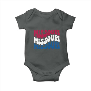 The Show Me State Pride Baby Onesie Gift For Missouri Lovers TS12 Dark Heather Print Your Wear