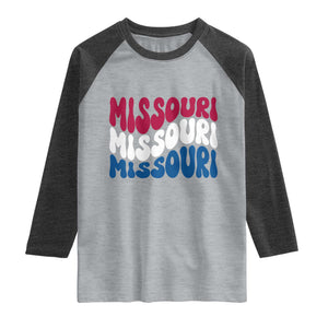 The Show Me State Pride Raglan Shirt Gift For Missouri Lovers TS12 Heather Gray Heather Charcoal Print Your Wear