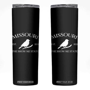 Vintage Blue Bird Missouri Skinny Tumbler The Show Me State Pride TS12 Black Print Your Wear