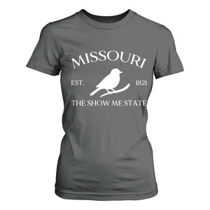 Vintage Blue Bird Missouri T Shirt For Women The Show Me State Pride TS12 Dark Heather Print Your Wear