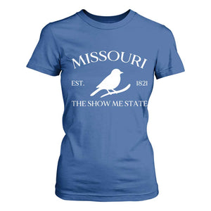 Vintage Blue Bird Missouri T Shirt For Women The Show Me State Pride TS12 Royal Blue Print Your Wear
