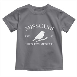 Vintage Blue Bird Missouri Toddler T Shirt The Show Me State Pride TS12 Charcoal Print Your Wear