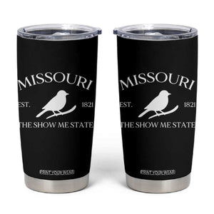 Vintage Blue Bird Missouri Tumbler Cup The Show Me State Pride TS12 Black Print Your Wear