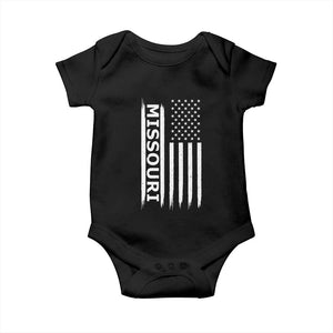 USA Flag Missouri State Pride Baby Onesie Missourian Pride TS12 Black Print Your Wear