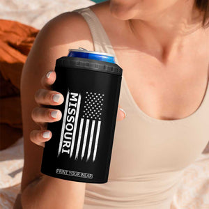 USA Flag Missouri State Pride 4 in 1 Can Cooler Tumbler Missourian Pride TS12 Print Your Wear