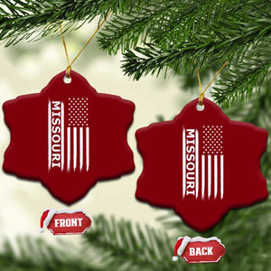 USA Flag Missouri State Pride Ceramic Ornament Missourian Pride TS12 Print Your Wear