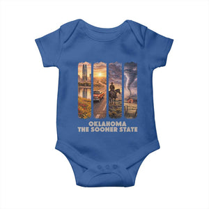 The Sooner State Pride Baby Onesie Gift for Oklahomans TS12 Royal Blue Print Your Wear