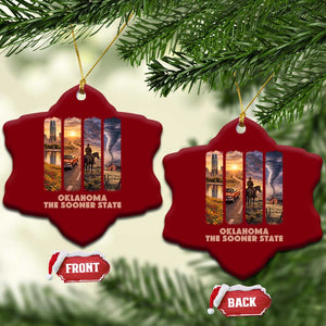 The Sooner State Pride Ceramic Ornament Gift for Oklahomans TS12 Print Your Wear