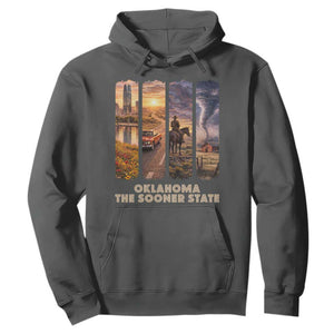 The Sooner State Pride Hoodie Gift for Oklahomans TS12 Dark Heather Print Your Wear