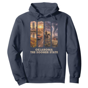 The Sooner State Pride Hoodie Gift for Oklahomans TS12 Navy Print Your Wear