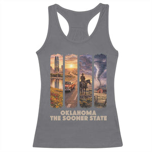 The Sooner State Pride Racerback Tank Top Gift for Oklahomans TS12 Charcoal Print Your Wear