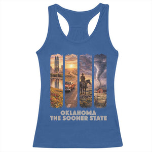 The Sooner State Pride Racerback Tank Top Gift for Oklahomans TS12 Royal Blue Print Your Wear