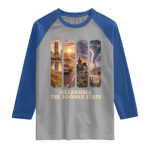 The Sooner State Pride Raglan Shirt Gift for Oklahomans TS12 Sport Gray Royal Print Your Wear