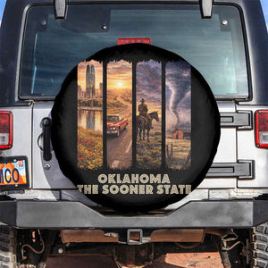 The Sooner State Pride Spare Tire Cover Gift for Oklahomans TS12 No hole Black Print Your Wear
