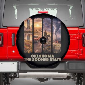The Sooner State Pride Spare Tire Cover Gift for Oklahomans TS12 Black Print Your Wear