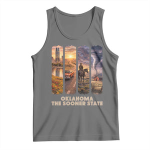 The Sooner State Pride Tank Top Gift for Oklahomans TS12 Black Heather Print Your Wear