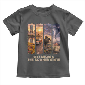 The Sooner State Pride Toddler T Shirt Gift for Oklahomans TS12 Dark Heather Print Your Wear