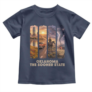 The Sooner State Pride Toddler T Shirt Gift for Oklahomans TS12 Navy Print Your Wear