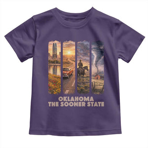 The Sooner State Pride Toddler T Shirt Gift for Oklahomans TS12 Purple Print Your Wear