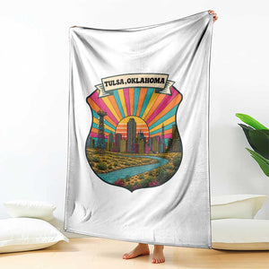 Route Highway 66 Tulsa Oklahoma Throw Blanket Mother Road Travel Gift