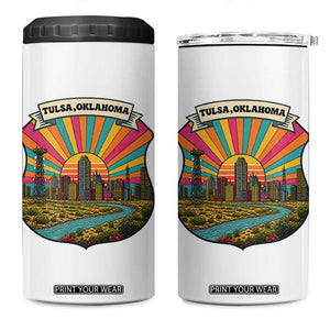 Route Highway 66 Tulsa Oklahoma 4 in 1 Can Cooler Tumbler Mother Road Travel Gift