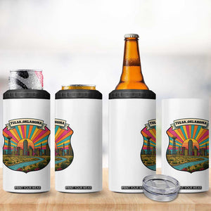 Route Highway 66 Tulsa Oklahoma 4 in 1 Can Cooler Tumbler Mother Road Travel Gift