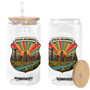 Route Highway 66 Tulsa Oklahoma Glass Can Mother Road Travel Gift TS12 Print Your Wear