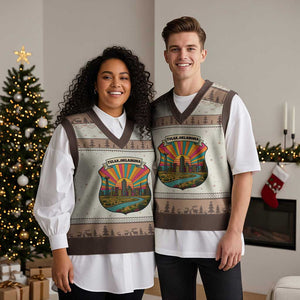 Route Highway 66 Tulsa Oklahoma V-Neck Knit Sweater Vest Mother Road Travel Gift