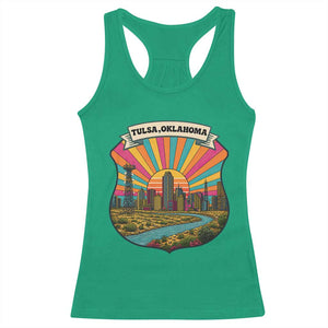 Route Highway 66 Tulsa Oklahoma Racerback Tank Top Mother Road Travel Gift TS12 Irish Green Print Your Wear
