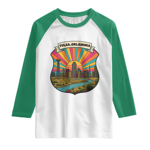 Route Highway 66 Tulsa Oklahoma Raglan Shirt Mother Road Travel Gift