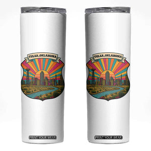 Route Highway 66 Tulsa Oklahoma Skinny Tumbler Mother Road Travel Gift TS12 White Print Your Wear