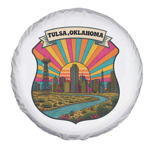 Route Highway 66 Tulsa Oklahoma Spare Tire Cover Mother Road Travel Gift TS12 Print Your Wear