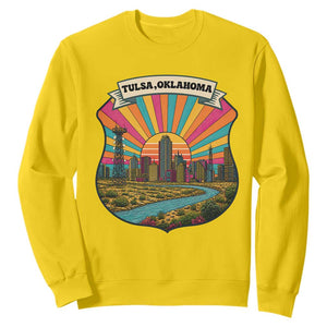 Route Highway 66 Tulsa Oklahoma Sweatshirt Mother Road Travel Gift