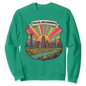 Route Highway 66 Tulsa Oklahoma Sweatshirt Mother Road Travel Gift