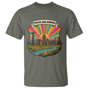 Route Highway 66 Tulsa Oklahoma T Shirt Mother Road Travel Gift TS12 Military Green Print Your Wear