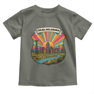 Route Highway 66 Tulsa Oklahoma Toddler T Shirt Mother Road Travel Gift TS12 Military Green Print Your Wear